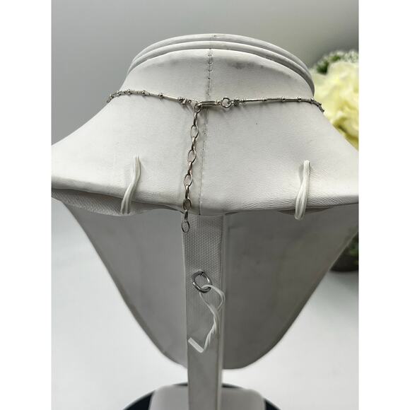 SM Designer Signed Mexico Sterling Silver 925 Spear Spike Bib Fringe Necklace - Picture 3 of 10